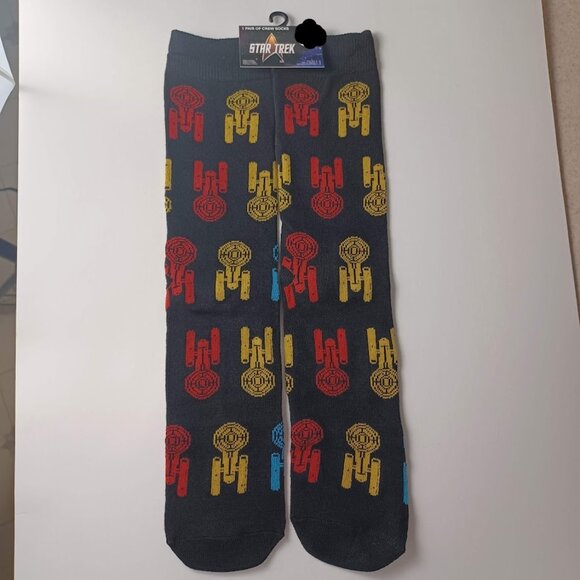 Star Trek Crew Socks NEW Size Mens 6-12 Novelty -1 Pair -Quirky -Logo -Trekkie - Picture 9 of 9
